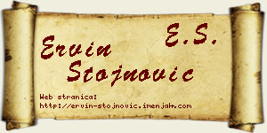 Ervin Stojnović vizit kartica